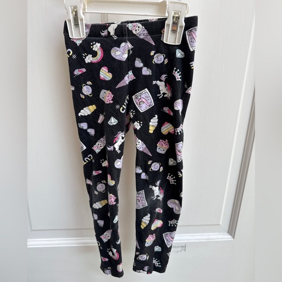 The Children's Place 3T Girls Black Unicorn and Treats Leggings Pants - Picture 1 of 6